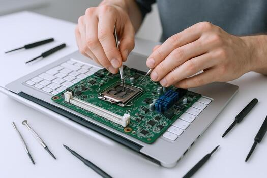 Laptop motherboard repair